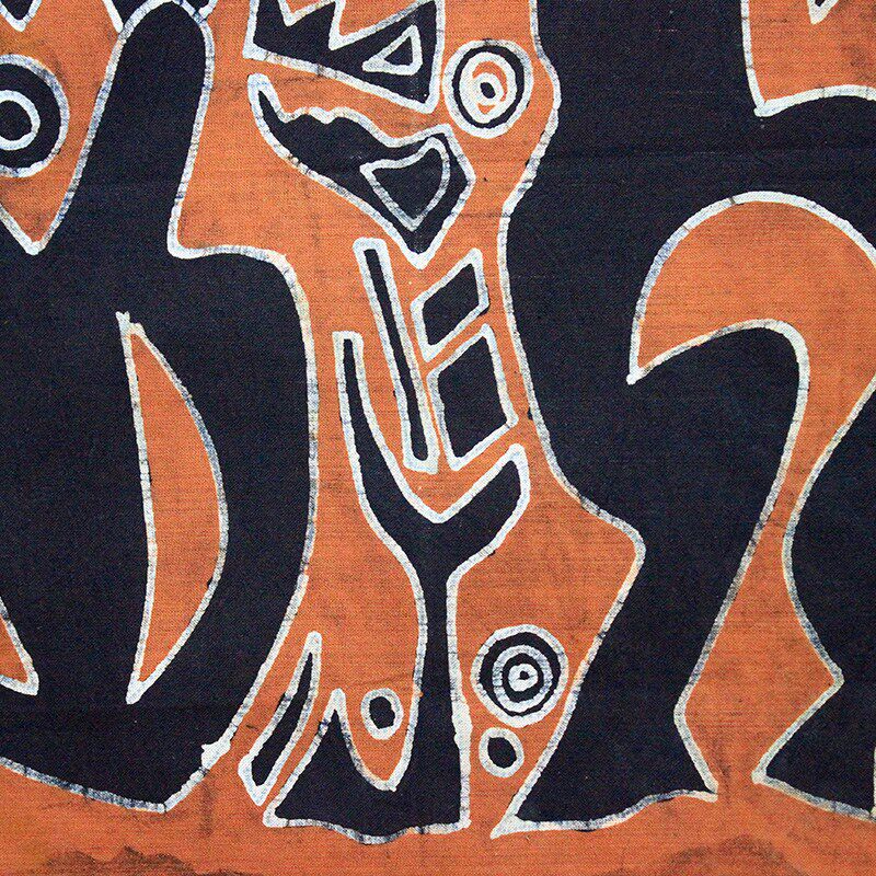 蜡染画双人舞布艺挂画酒吧餐厅装饰壁画抽象背景画云南手工艺礼品