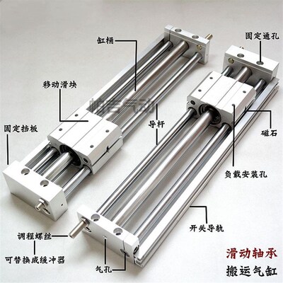 新款CY1S20磁偶式无-气缸CY1S250100Z-2-0杆300Z-400Z-500Z-600BZ