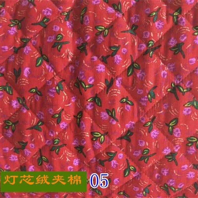 厚款加新保暖冬季芯棉印花灯全绒三层夹棉布料睡衣睡袍家居服面料