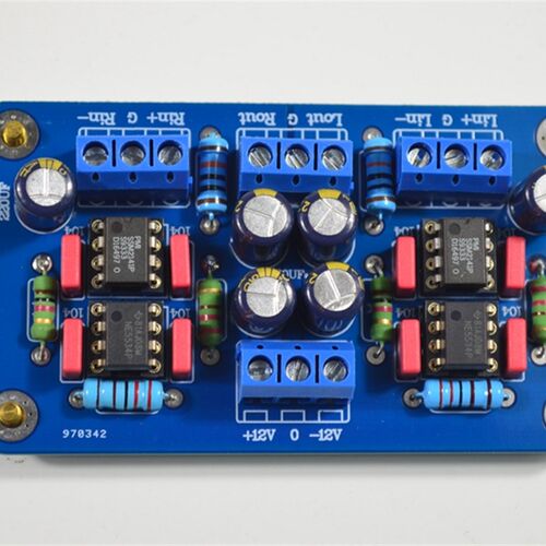 SSM214入平衡X改R输1转非平衡RCA单端信号输出成品板功放机L装用