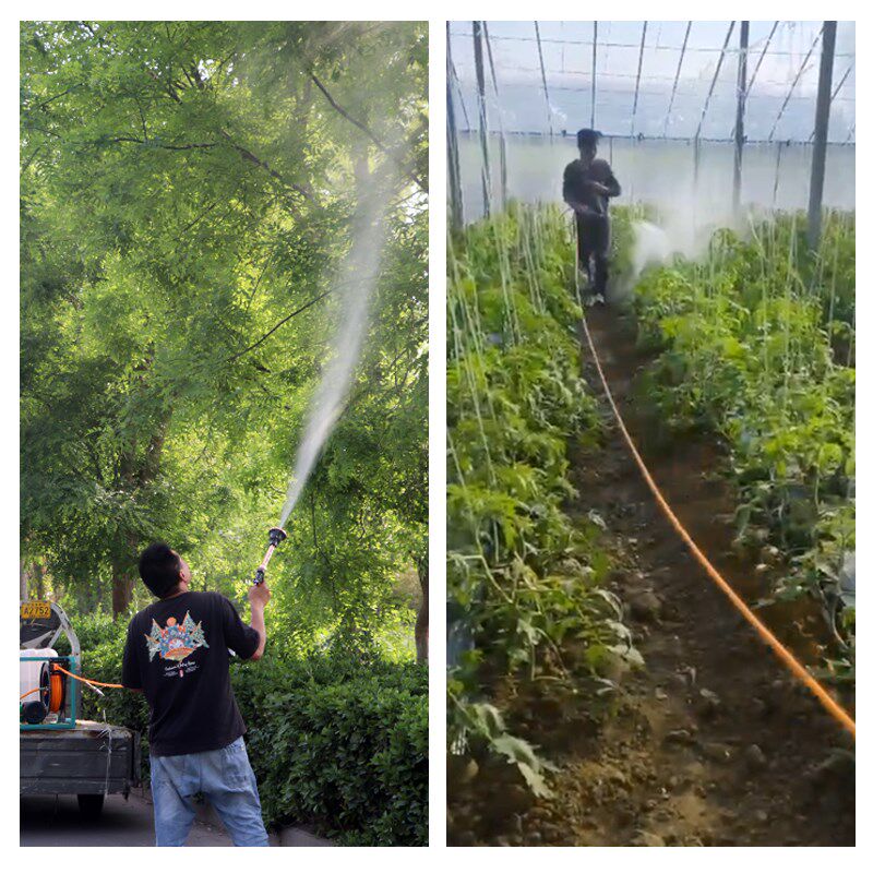 自压电动卷雾器大棚全高动打药机园林果园打药机自动喷管器喷药机