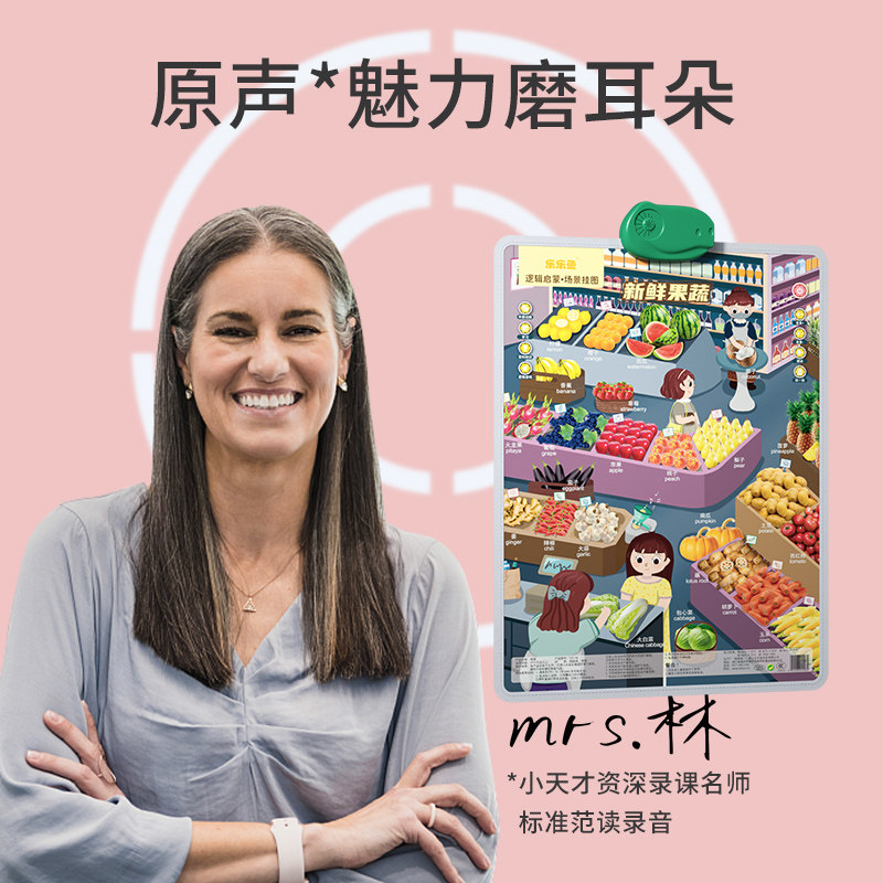 音乐鱼逻辑挂图幼儿童早学有声玩具语乐宝宝教说话挂图启蒙早教