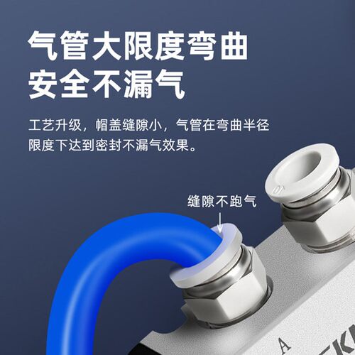 气动气管快插接头p纹8-02 pc6-01螺c直4通-m5 10-03 16-12-04