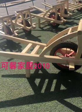 幼儿园实木手推车平板手推车幼儿玩具车游戏手托车定做