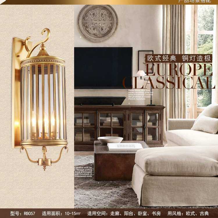 全铜灯欧式灯纯铜户外灯户外壁灯防水走廊灯阳台灯过道灯院亭灯