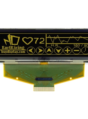 黄色2.8寸OLED显示屏/显示模块/25664/256x64点阵/并串口