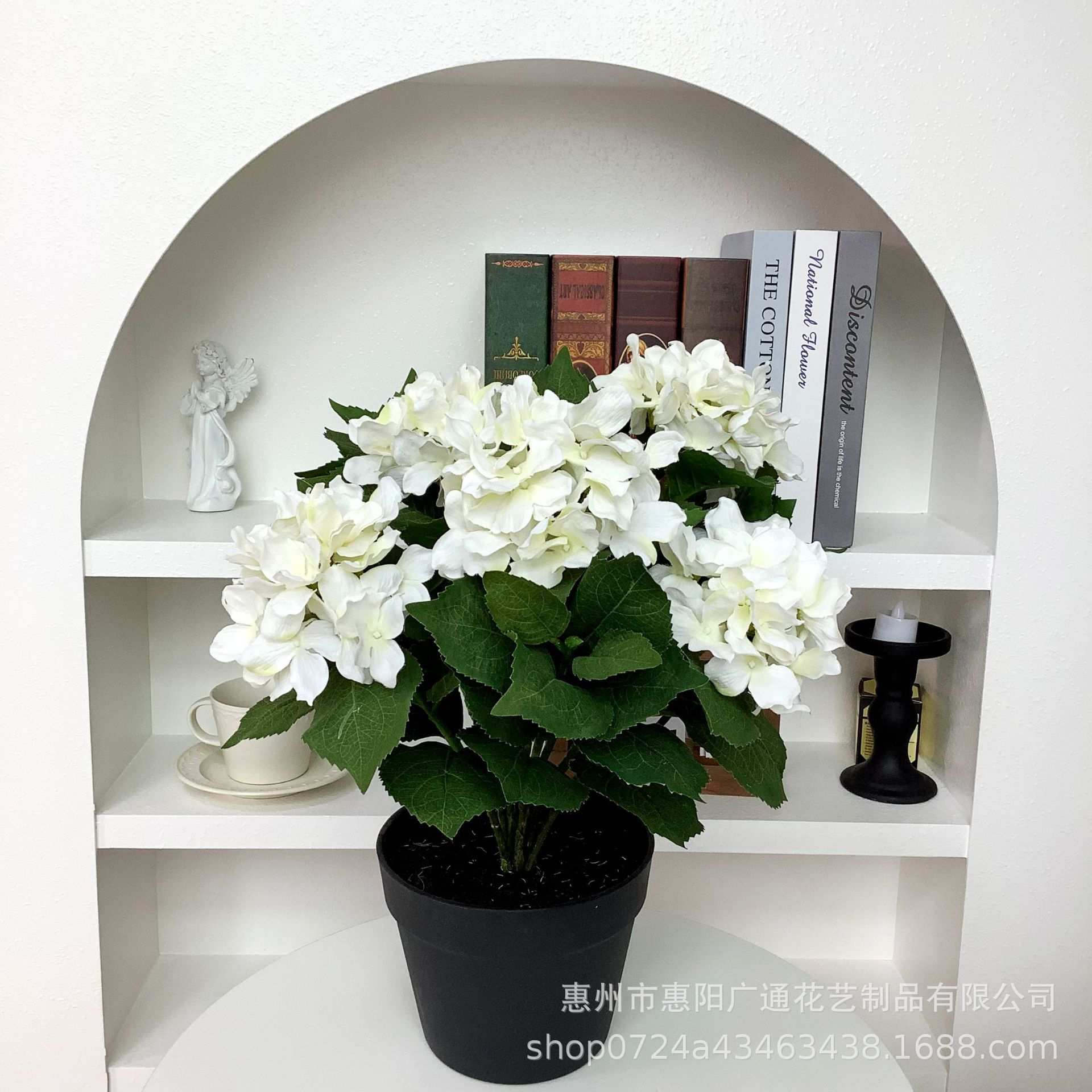 高颜值绣球盆景仿真假花无尽夏盆栽植物家居室内阳台摆件室外观赏