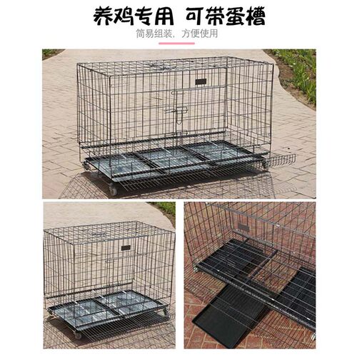 鸡笼子家用养鸡笼大号特大号自动清粪折叠养殖笼鸡舍铁丝网鸭狗笼