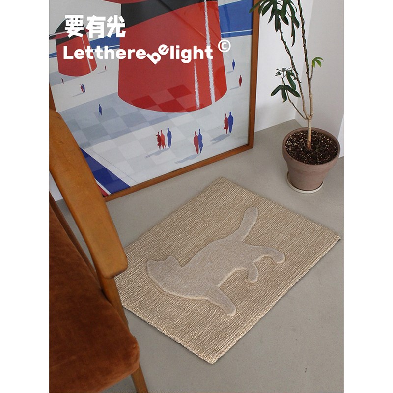 要有光i心手工小地毯糖果色可爱小地垫床边毯坐垫摆ns风创意匠件