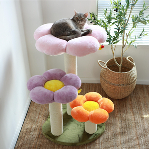 梅子猫华凯瑞猫爬架大型猫底座豪&花朵猫窝猫树一体剑麻磨爪卡通