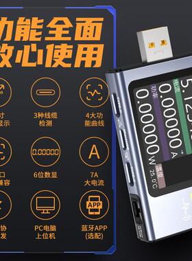 FNIRSI-FNB58 USB电压电流表Type-C快充功率测试仪QC/PD协议诱骗