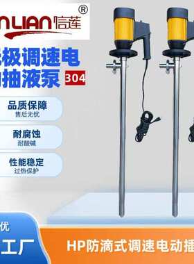 不锈钢电动抽液泵HP-E2-V+SS304-1000工业化工插桶泵柴油油桶泵