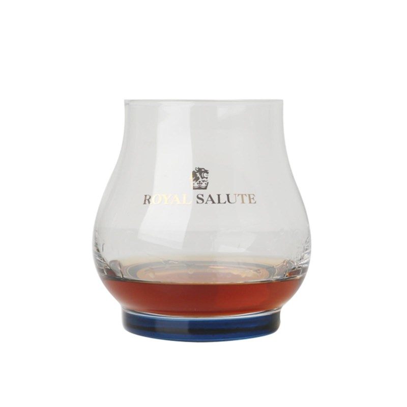 皇家礼炮蒸馏威士忌杯洋酒杯大肚蓝色杯烈酒杯郁金香杯家用玻璃杯
