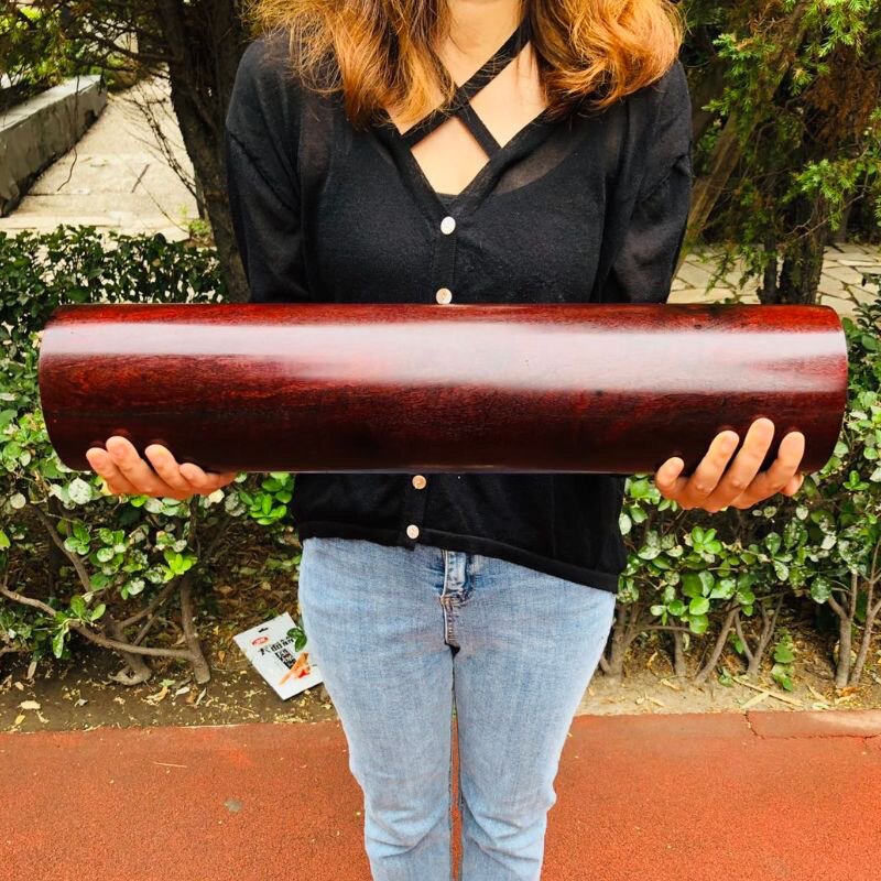 红木小叶紫檀横财工水风高油密工厂原木拆房老料柱艺品摆件配底座