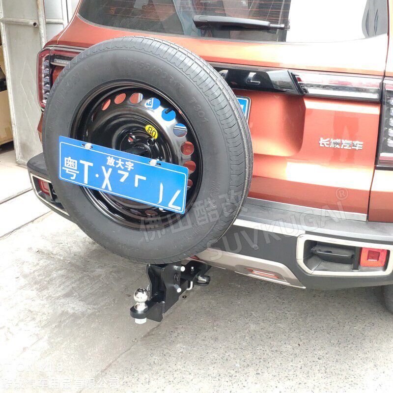 汽车轮胎后背架方口拖钩备胎架川藏加装后门备胎固定架可拖挂房车