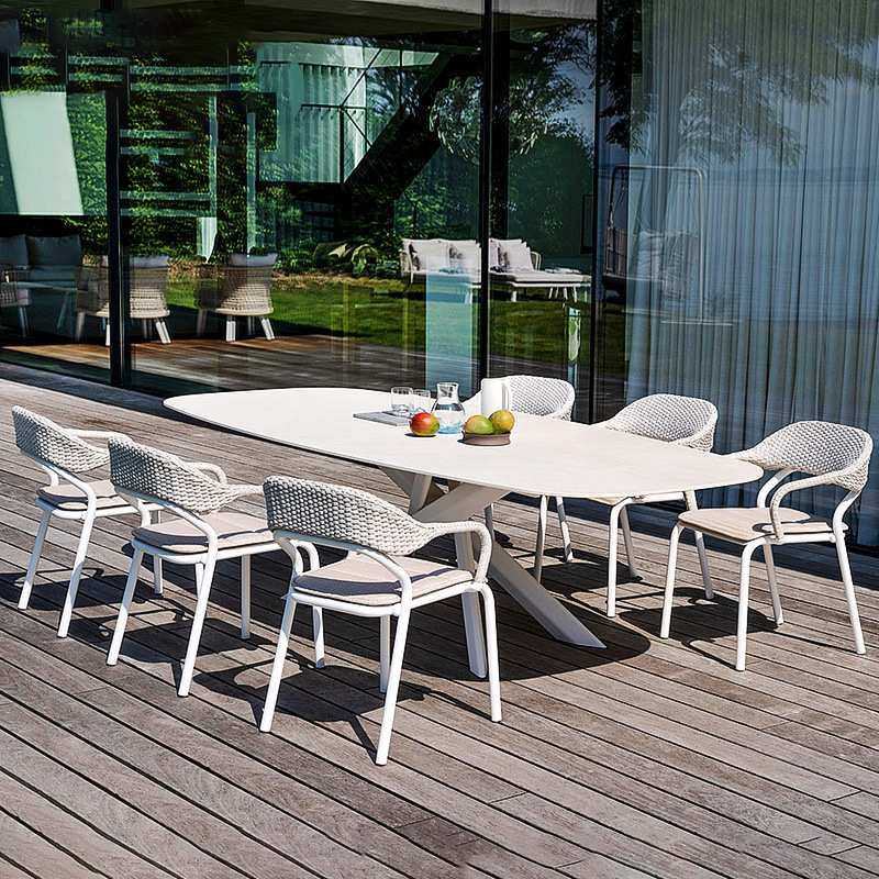 北欧创意户外室内组合桌椅藤椅岩板餐桌北欧极简桌子露台花园别墅,3C数码配件,摄像机配件,淘宝优惠券,粉丝福利购,淘宝优惠卷