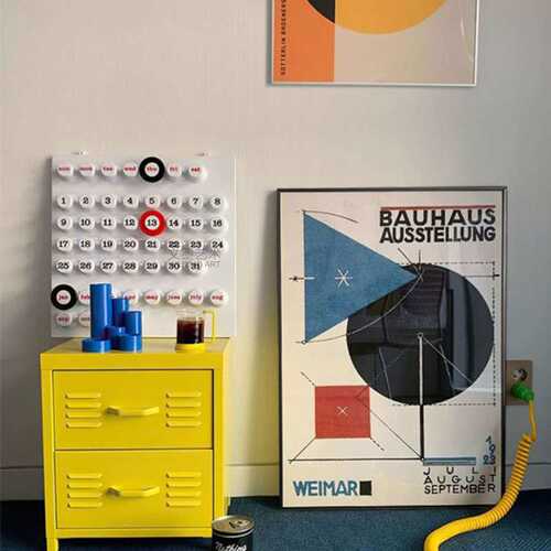 Bauhaus包豪斯简约黑白工业风抽象几何装饰画loft小众工作室版画
