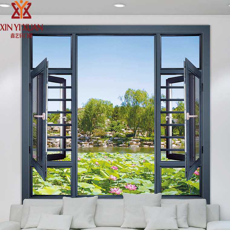 佛山断桥铝合金门窗封阳台防蚊隔音玻璃卧室系统窗户定制平开窗