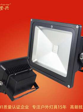 LED投光灯50Wled遥控投光灯 RGB投光灯黑色LED景观亮化投光灯