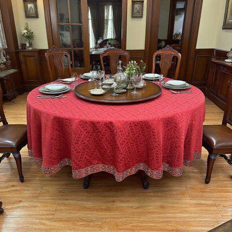 红色婚庆圆桌布酒店台布防水厂家直销提花防水仿污家用桌布花边,电子元器件市场,其它元器件,淘宝优惠券,粉丝福利购,淘宝优惠卷