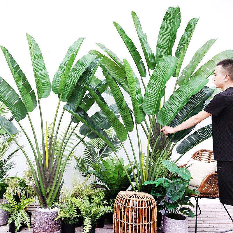 室内大型仿真天堂鸟植物假芭蕉树橱窗落地装饰热带绿植香蕉树盆景