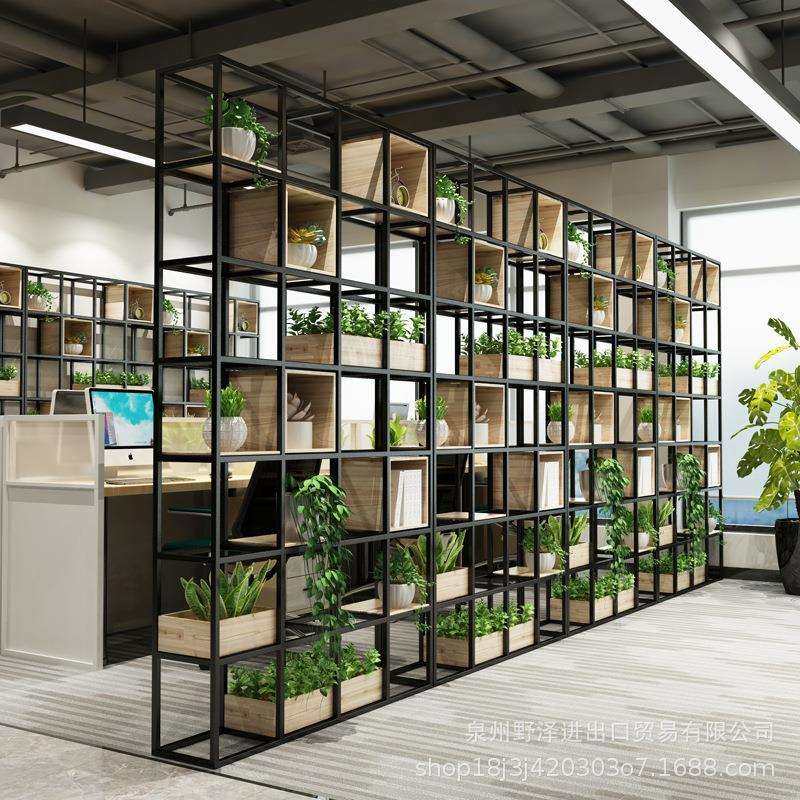 工业风铁艺镂空屏风办公室隔断屏风装饰书架置物架摆件客厅隔断墙,电子元器件市场,其它元器件,淘宝优惠券,粉丝福利购,淘宝优惠卷