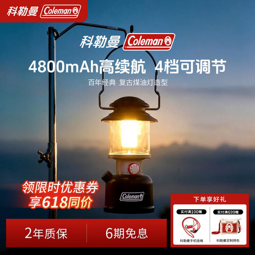 充电LED露营灯黑800流明