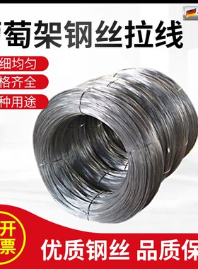 葡萄架钢丝拉线穿线钢丝黑色0.5-3.0MM碳素钢丝单股穿线硬态雾面