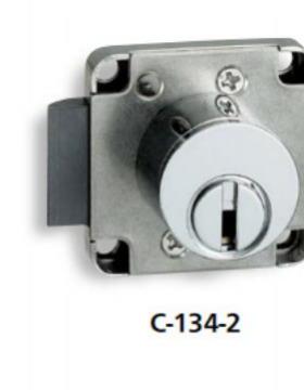 TAKIGEN C-134-2带锁芯弹簧锁,标准配置高安全性TAK80锁芯.