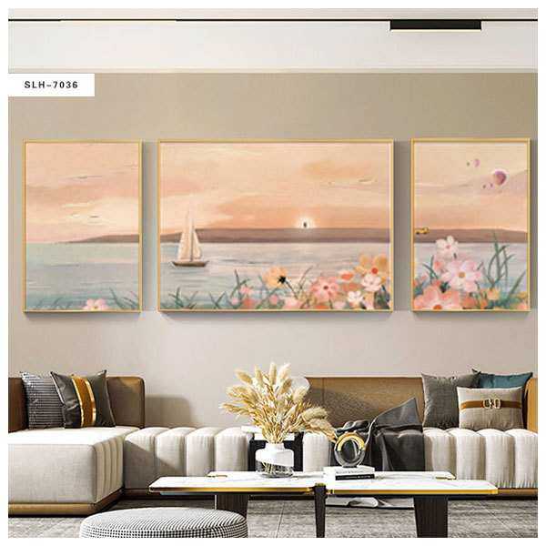 北欧ins小众客厅装饰画沙发背景墙挂画现代简约清新三联晶瓷壁画,3C数码配件,摄像机配件,淘宝优惠券,粉丝福利购,淘宝优惠卷