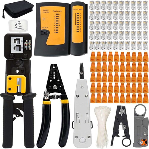 TAIWAIN CAT5 CAT6 RJ45 Crimp Tool kit Lan Cable Tester, Netw
