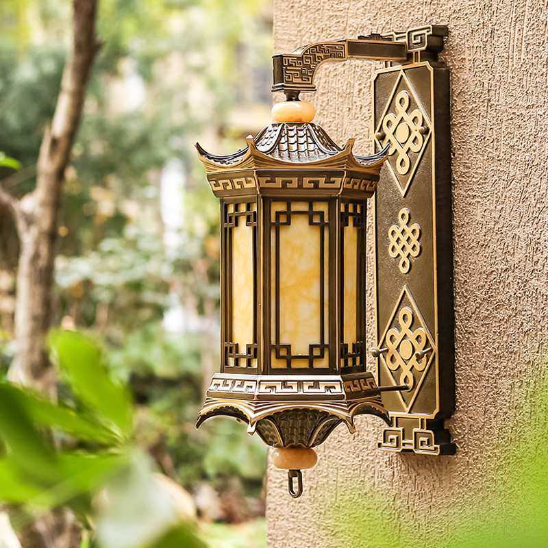 户外防水中式壁灯室外走廊过道别墅花园庭院灯复古露台阳台大门灯