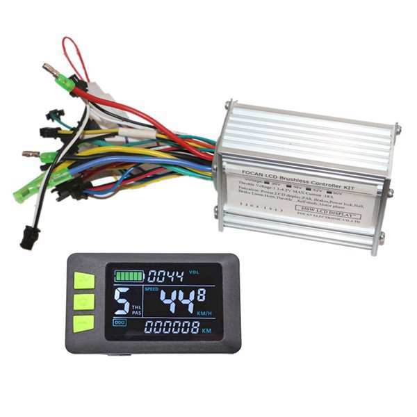 锂电助力车电动滑板车36-60V 350W控制器彩屏锂电仪表P3C彩屏仪表