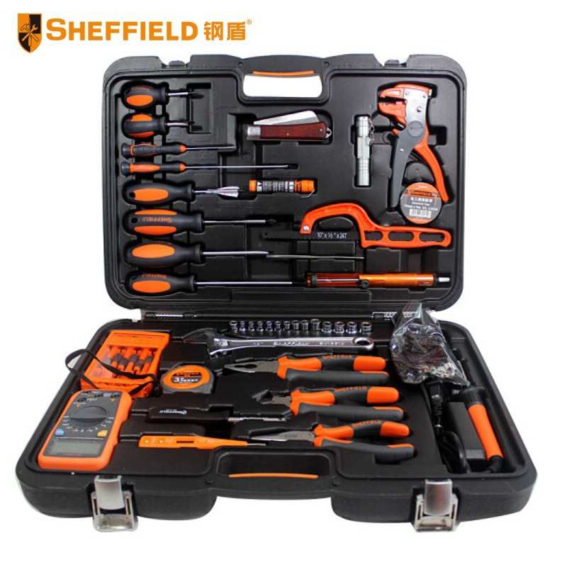 钢盾S033001 55件套电讯工具套装电讯组合工具电工工具万用表套装