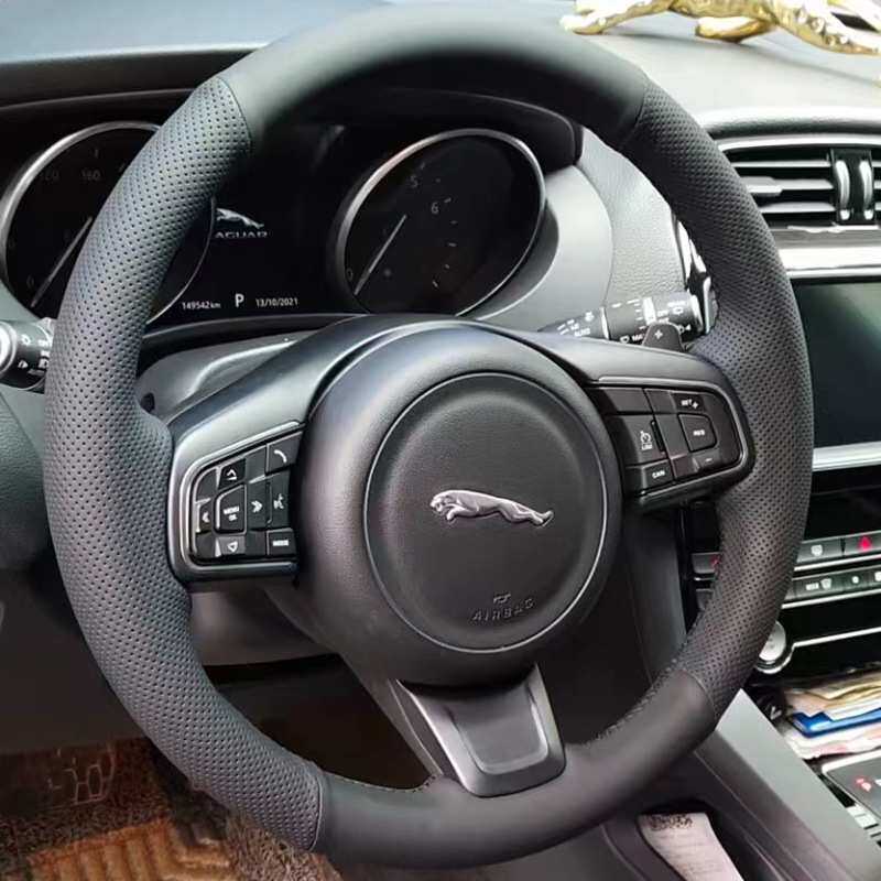 捷豹XF方向盘套真皮XJ XEL F-PACE XFL E-PACE把套专用手缝全包款