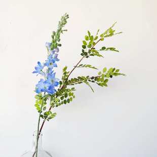 仿真大花飞燕草淡紫蓝色家居软装样板间装饰花艺客厅样板间装饰