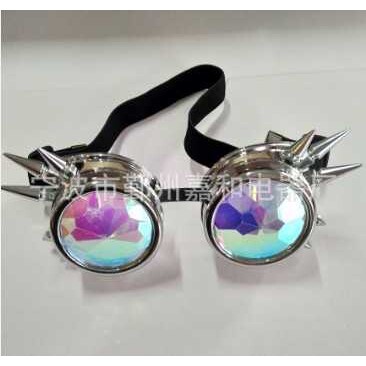 亮银柳钉万花筒 蒸汽朋克3D风镜 时尚潮人街拍Cosplay