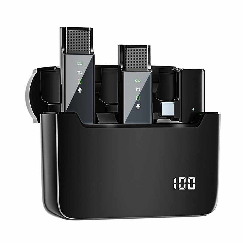 私模爆款S16无线领夹麦克风双数显领夹麦直播收音降噪直播话筒