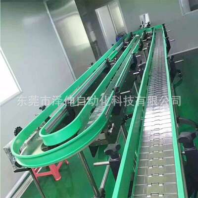 柔性链 齿形链平顶链 柔性链板输送线 供应柔性链90度转弯输送机