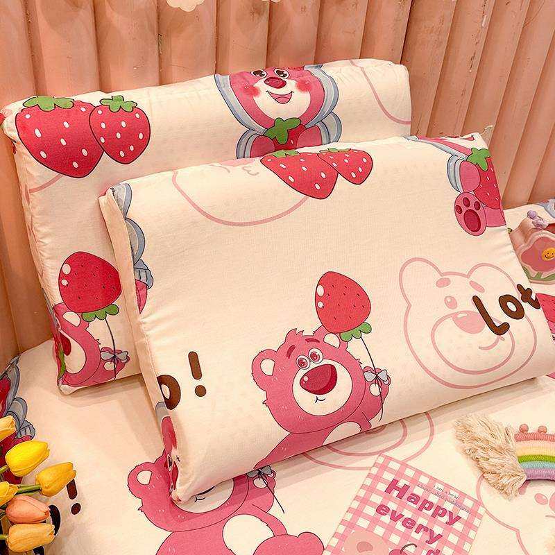 乳胶枕头套一对装40x60纯棉儿童整头套女30x50单个枕芯内胆道