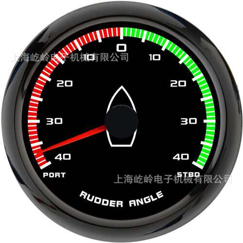 85mm指针舵角表舵角仪 改装轮船游艇船只通用仪表 9-32VDC