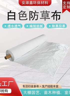白色防草布园艺地布pp透水透气大棚温室花卉果园防草布