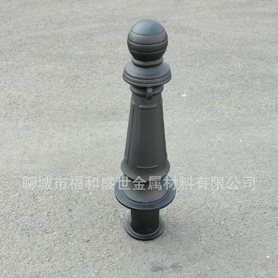 铸铁止车柱河道铁链围栏柱道路防撞隔离桩挡车柱铁艺柱子防护栏