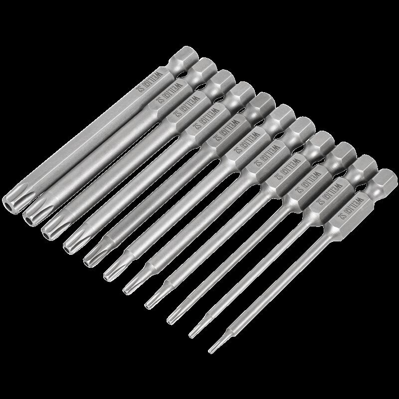 WEILIGU风批梅花米型头50-200长气动六角柄螺丝刀扳手批头T5-T50