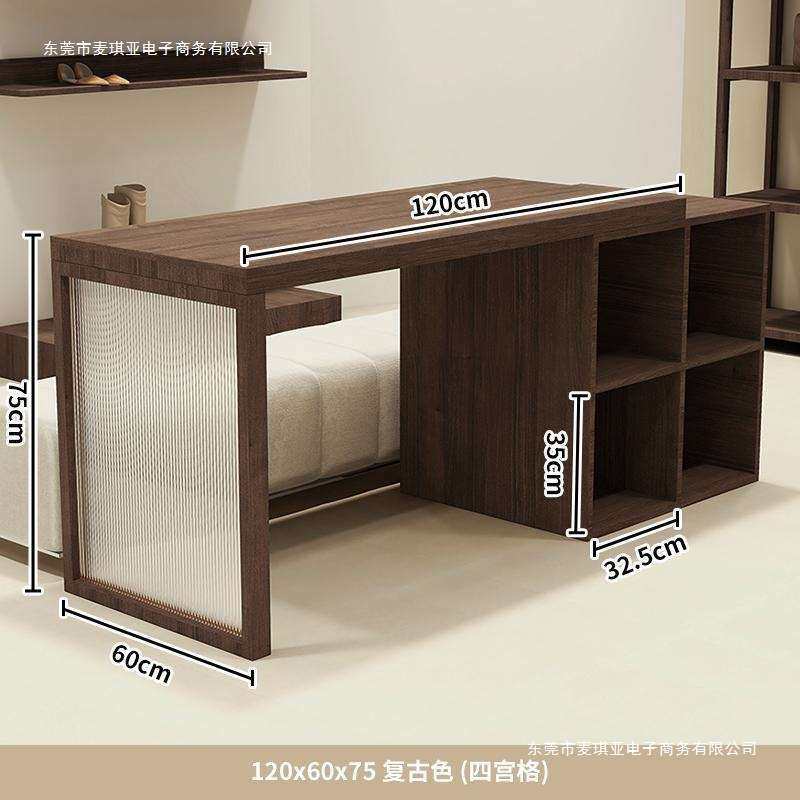 服装店实木桌子中间摆放轻复古中岛展示台网红女装店亚克力流水台