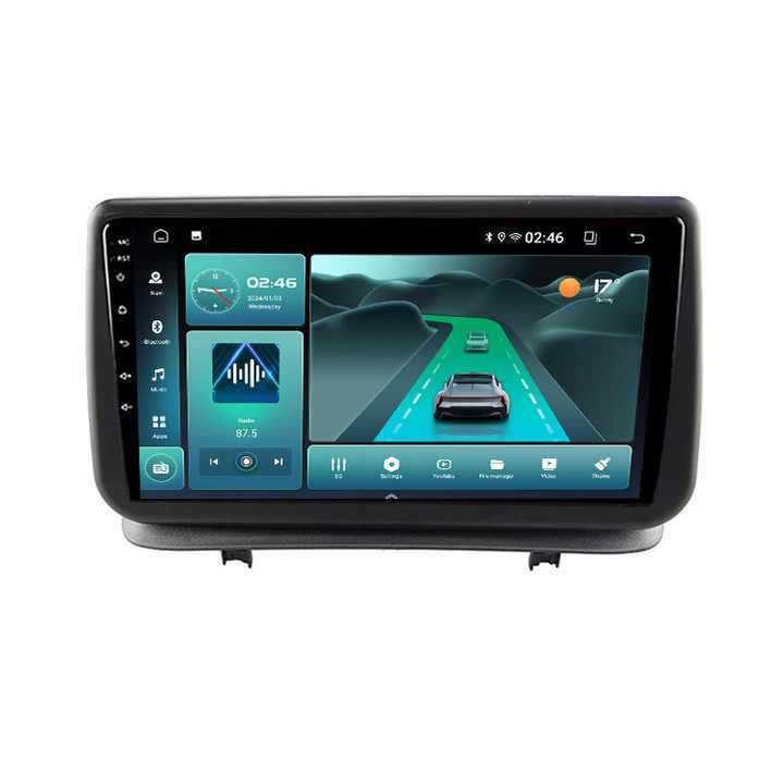 雷诺05-14款科雷傲3CLIO3安卓中控大屏carplay倒车gps导航一体机
