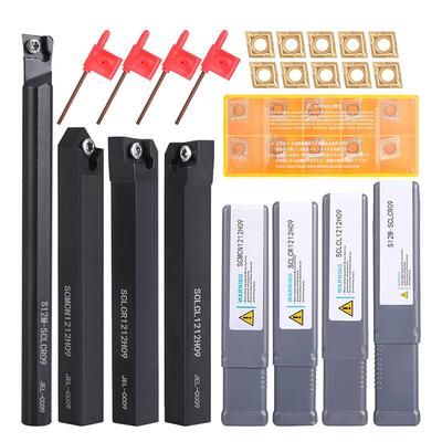 S12M SCLCR09/SCLCR1212H09车削工具套装车床刀杆4支装CCMT090204