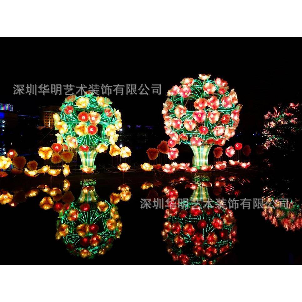 花球花灯厂家制作大型民间灯会 商场布置美陈花灯/春节花灯美陈/