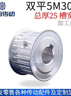 双平同步轮 5M30齿槽宽21 同步带轮AF铝合金加工成型孔 申马通成