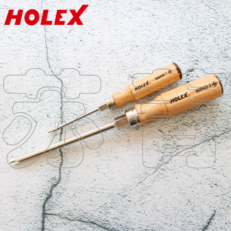 德国霍夫曼HOLEX 十字可敲击螺丝刀 木质手柄  PH1 PH2 PH3